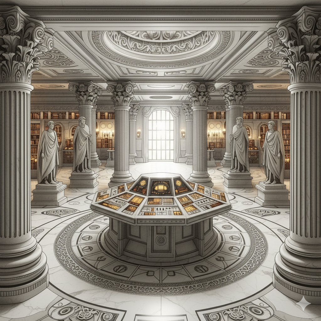 Ilustración del interior de la TARDIS